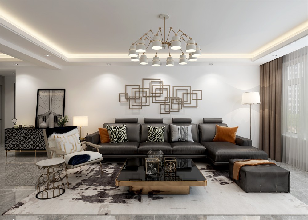 沈阳博士花园-现代轻奢风格-98㎡