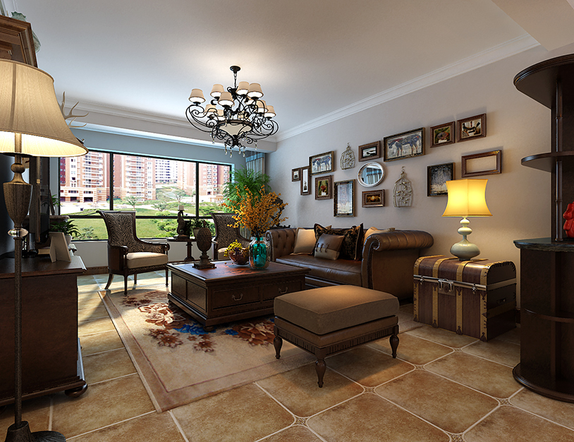 沈阳金辉优步湖畔 -美式装修风格-109m²