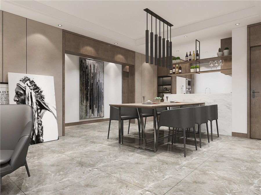 沈阳金地名悦-新中式装修风格-380m²