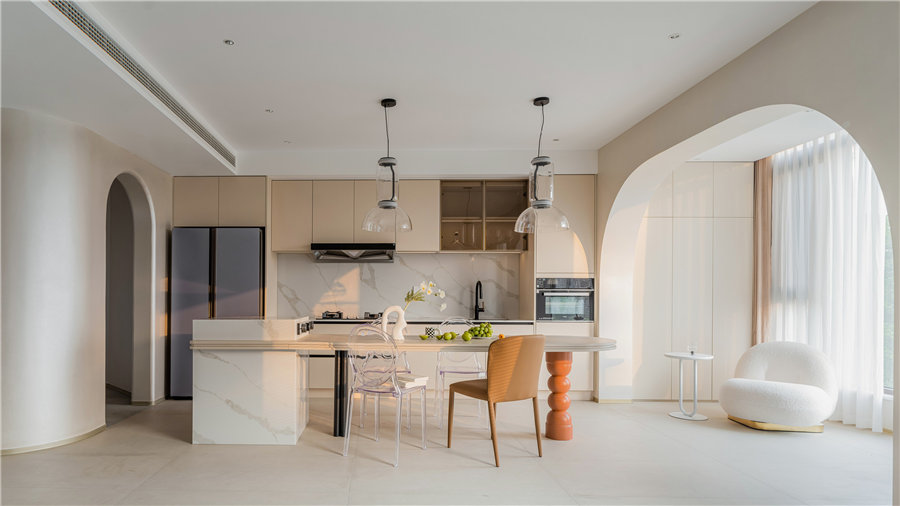 奶油风装修风格-效果图案例-1