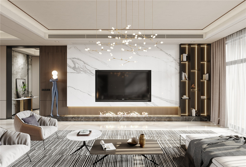 轻奢风装修风格-效果图案例-4